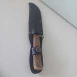 Cutit vechi vanatoresc, de colectie, maner os, teaca piele
