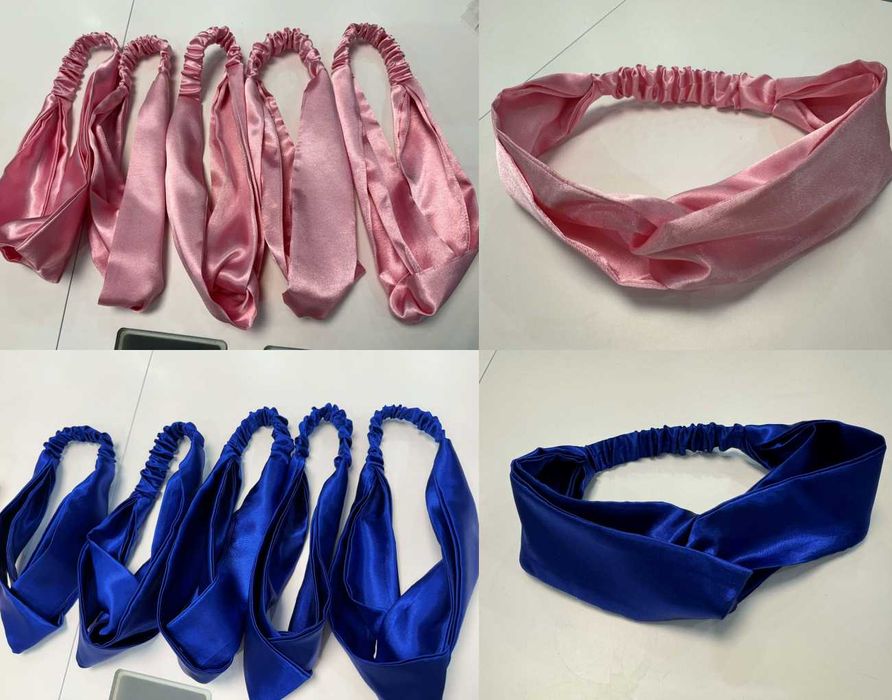 Лента за глава и скрънчита - ръчна изработка, различни цветове
