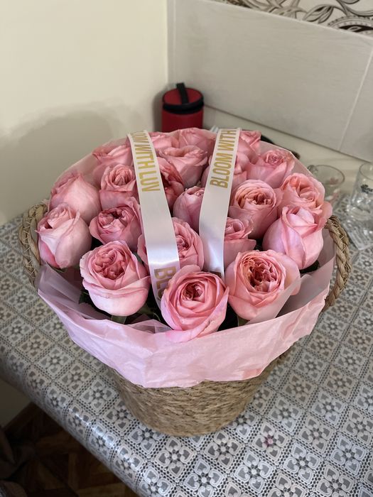 Букнет Цветы корзина 21 роза