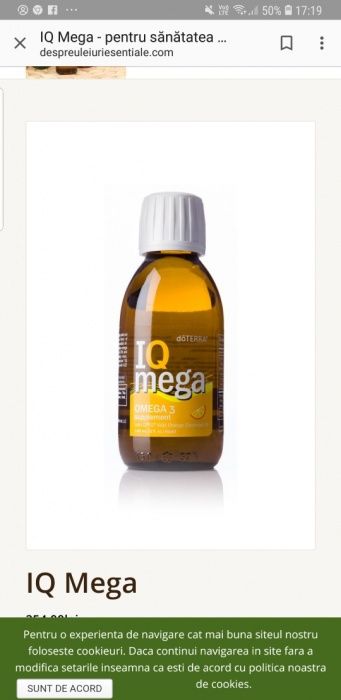 IQ Mega -Omega 3-Ulei peste cu ulei esential portocale 150 ml