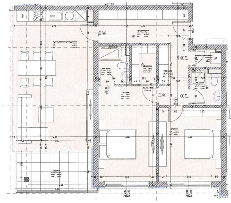 Продава се Тристаен апартамент в София, Младост 2 - 120 кв.м за 1896 €/кв.м - Снимка #1
