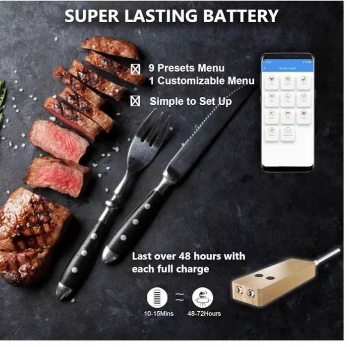 Bluetooth, дигитален термометър за месо FDA 304