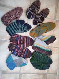 Ръчно изработени чорапи и терлици от вълна и памук