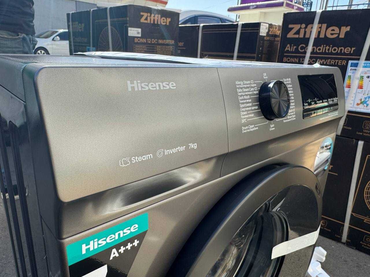 Стиральная машина Hisense 7 кг Inverter Steam WFQP7012VMT