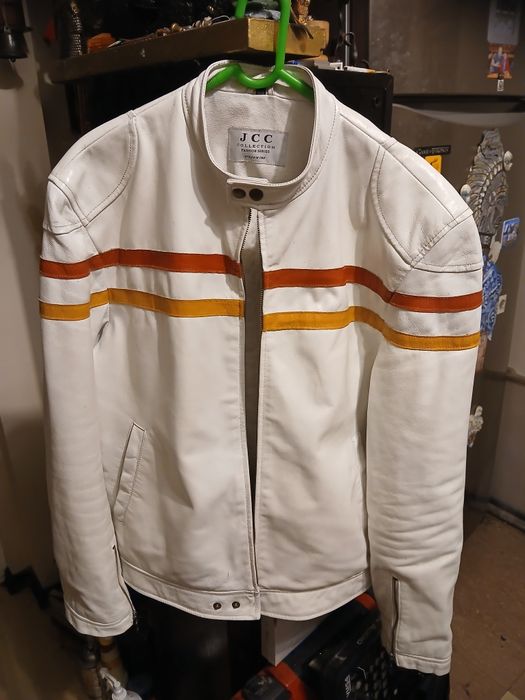 Geaca piele naturala cafe Racer colegiu