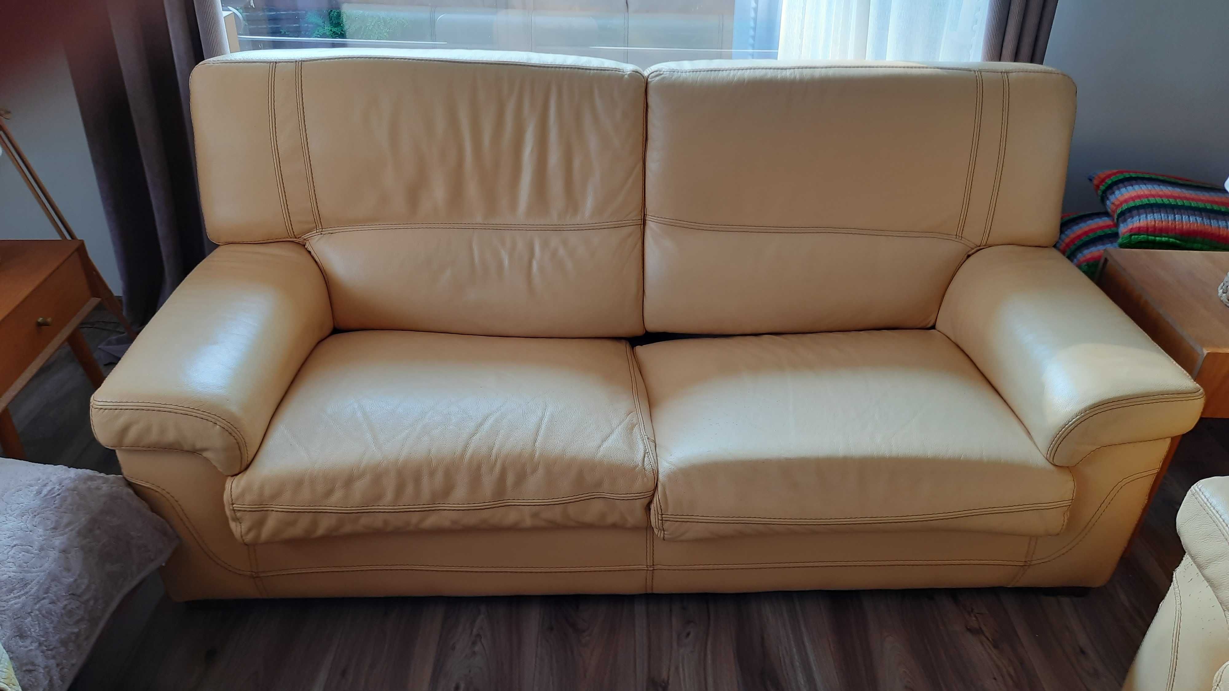 Set canapele din piele naturala 3+2+1+2 tabureti