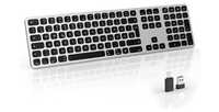 Tastatura wireless iluminata pentru MacBook,receptor usb A/C, QWERTZ