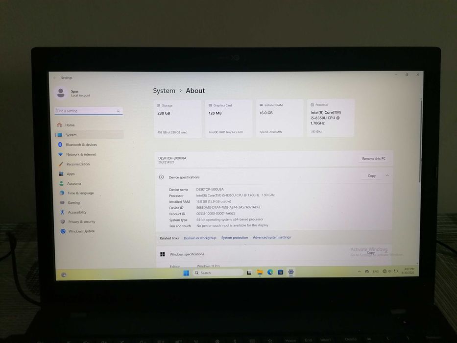 Лаптоп Lenovo Thinkpad L580