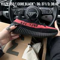 Adidas Yeezy Core Black Red Stripe