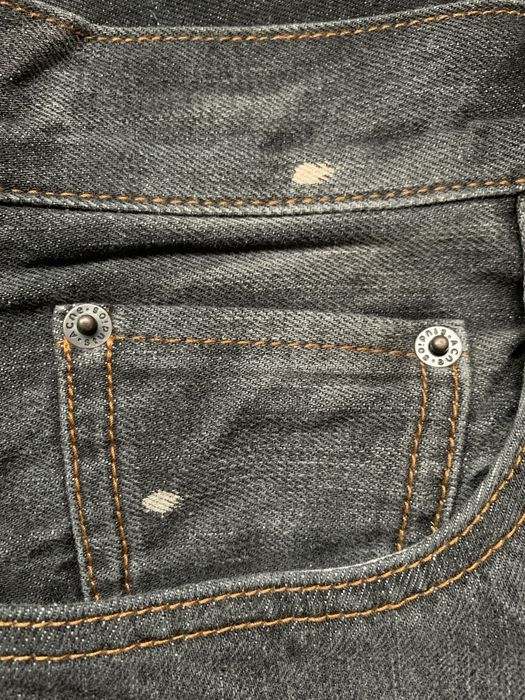 Acne Studios 2021M black paint splatter flared unisex Jeans