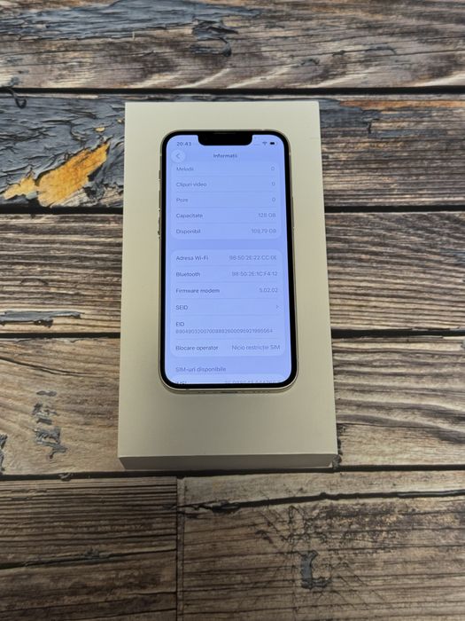 iPhone 13 Mini Starlight - Impecabil, 128GB, Baterie 100%