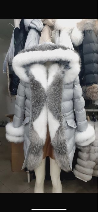Geaca parka cu blana naturala