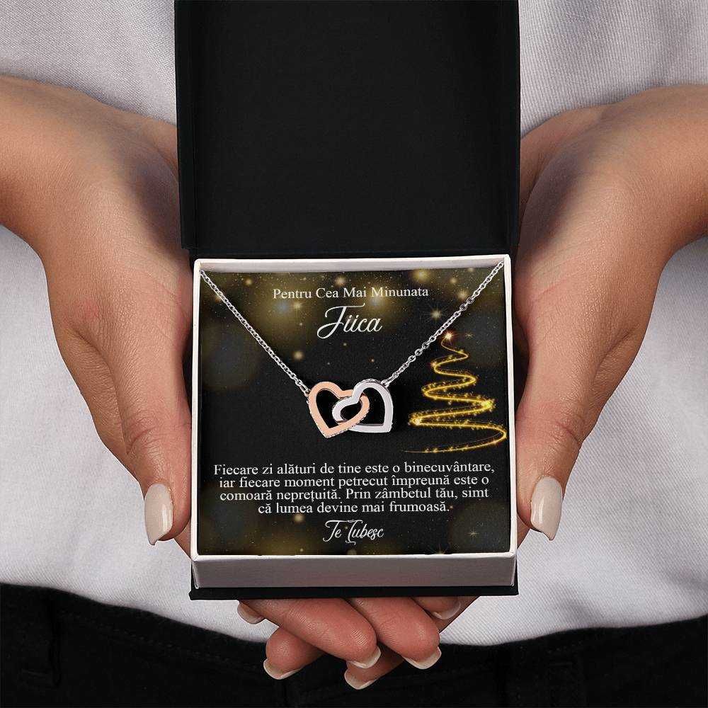 Cadou pentru Fiica, Colier din Argint plus Mesaj Personalizat in cutie