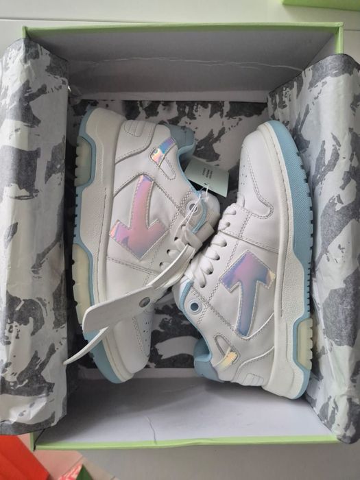 Sneakers OFF-WHITE noi, piele, marimea 37