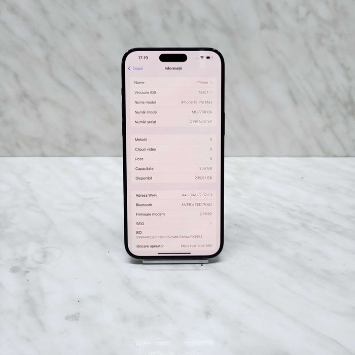 iPhone 15 Pro Max 256GB 91% Baterie Zeus Amanet Militari 32851