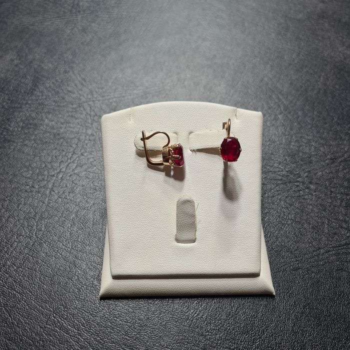 Серьги Золотые  Рубин 583