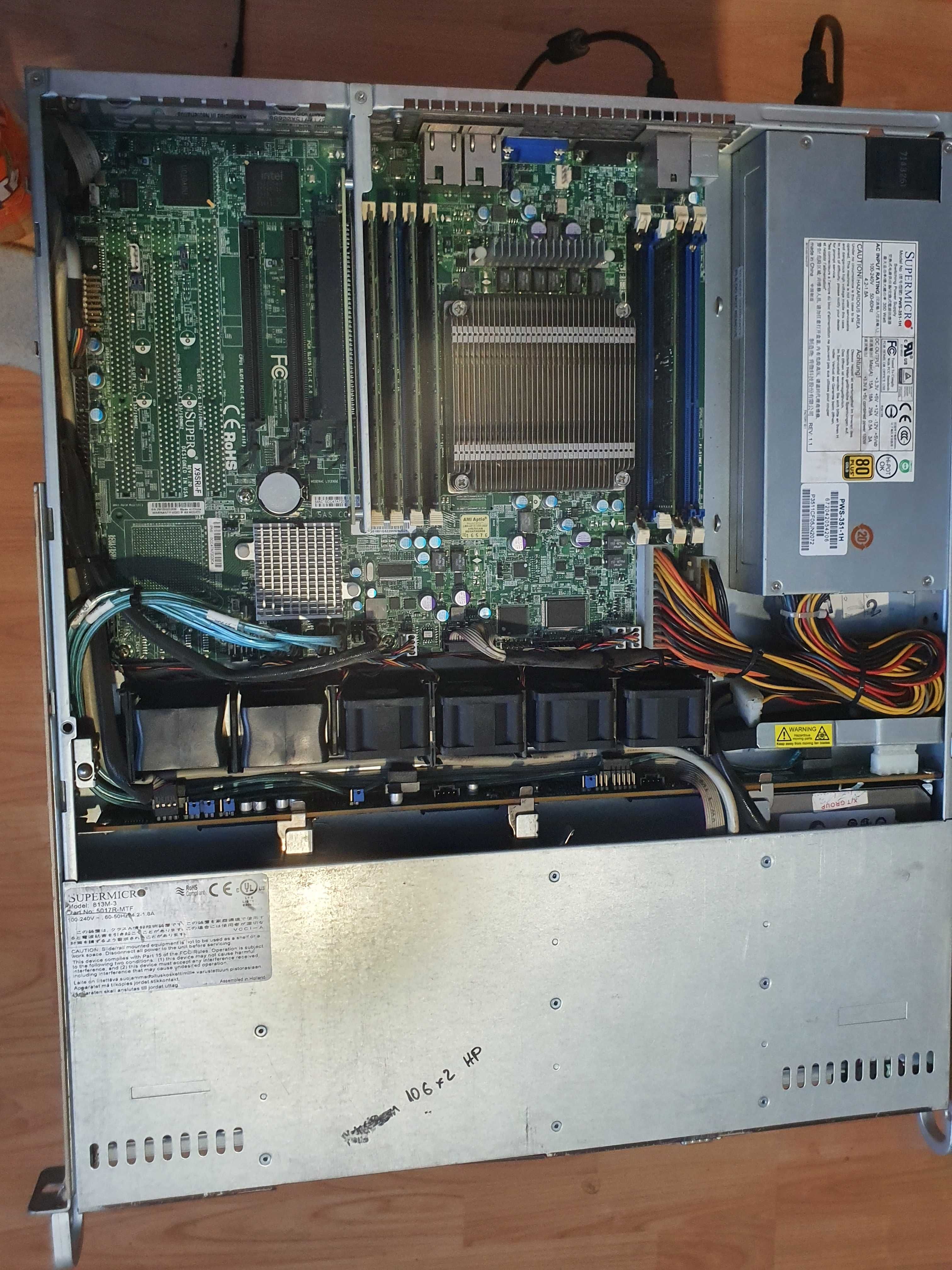 SUPERMICRO 813M-3 server Cpu Intel Xeon e5-1650