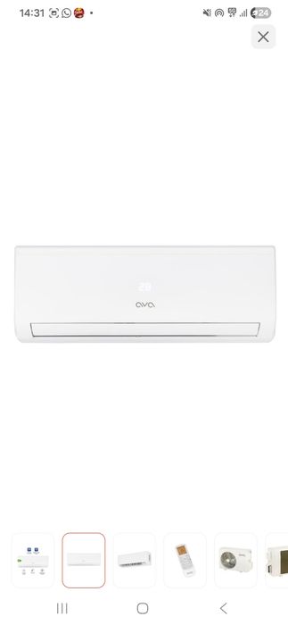Продам кондиционер новый AVA ACTN-18TG белый + монтажный комплект