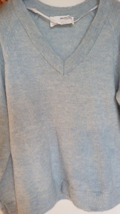 Selected Femme син вълнен пуловер M / L