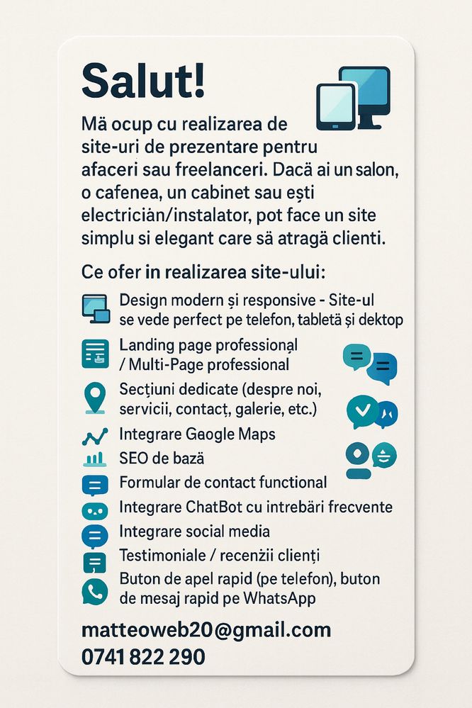Creare site-uri web - rapid, modern, accesibil
