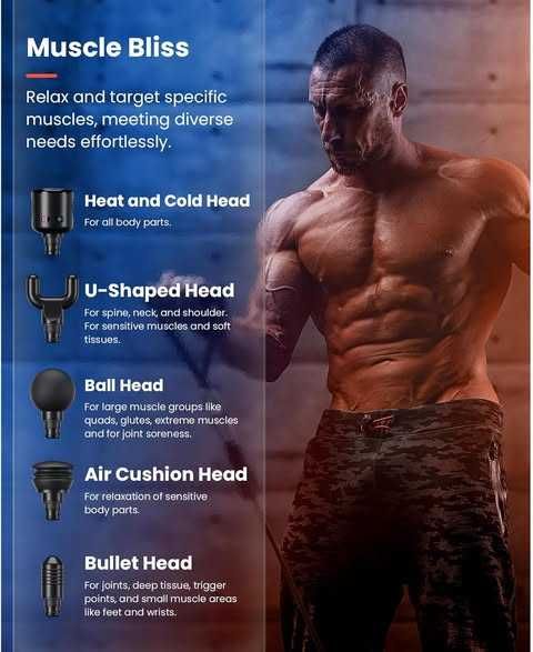 Pistol de masaj BOB AND BRAD C2 Pro cu căldură