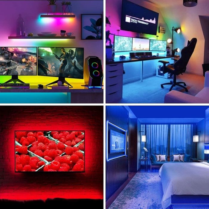 Banda Led 5m cu telecomanda și alimentare pe priza 220V