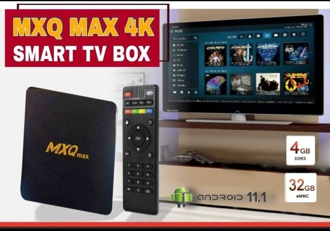 Нови 4GB RAM/32GB MXQ MAX 4 ядрен 2GHZ Android 11.1 TV BOX WiFi 4K