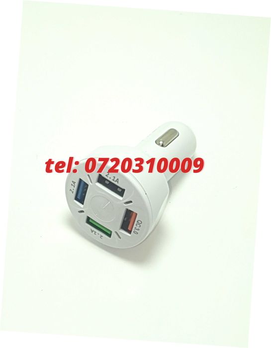 Superfastcharge Incarcator Auto Cu Patru Porturi Usb Partycharge
