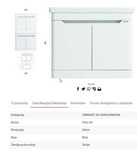 Dulap baie PINO ART cu lavoar + Baterie lavoar Grohe Eurosmart New S