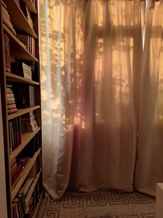 Draperie crem bej pe rejansa 200(l)x235(h) 2 buc