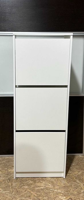 2 buc Pantofar alb tip Ikea; Dulap incaltaminte cu 3 compartimente