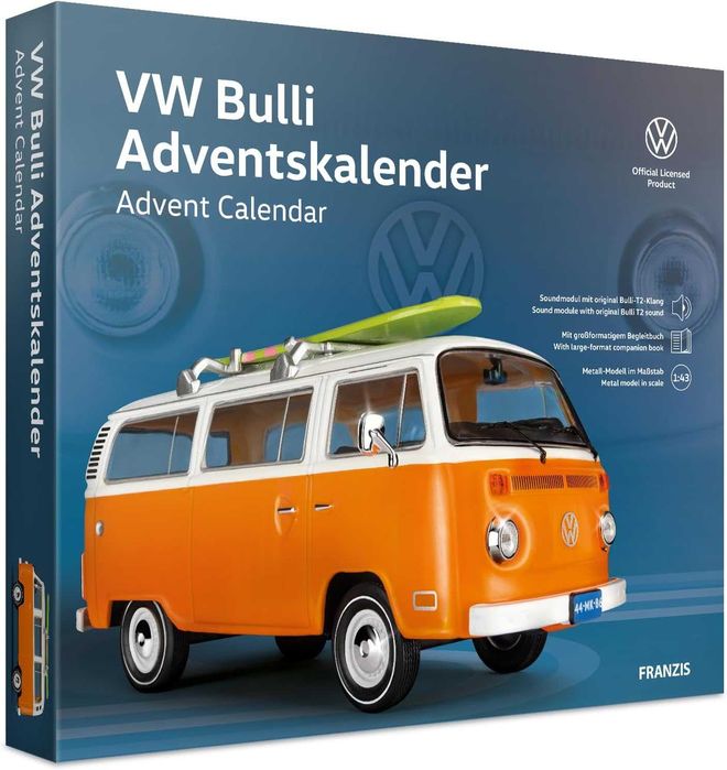 Метален модел на кола VW Bulli Volkswagen мащаб 1:43 Коледен календар