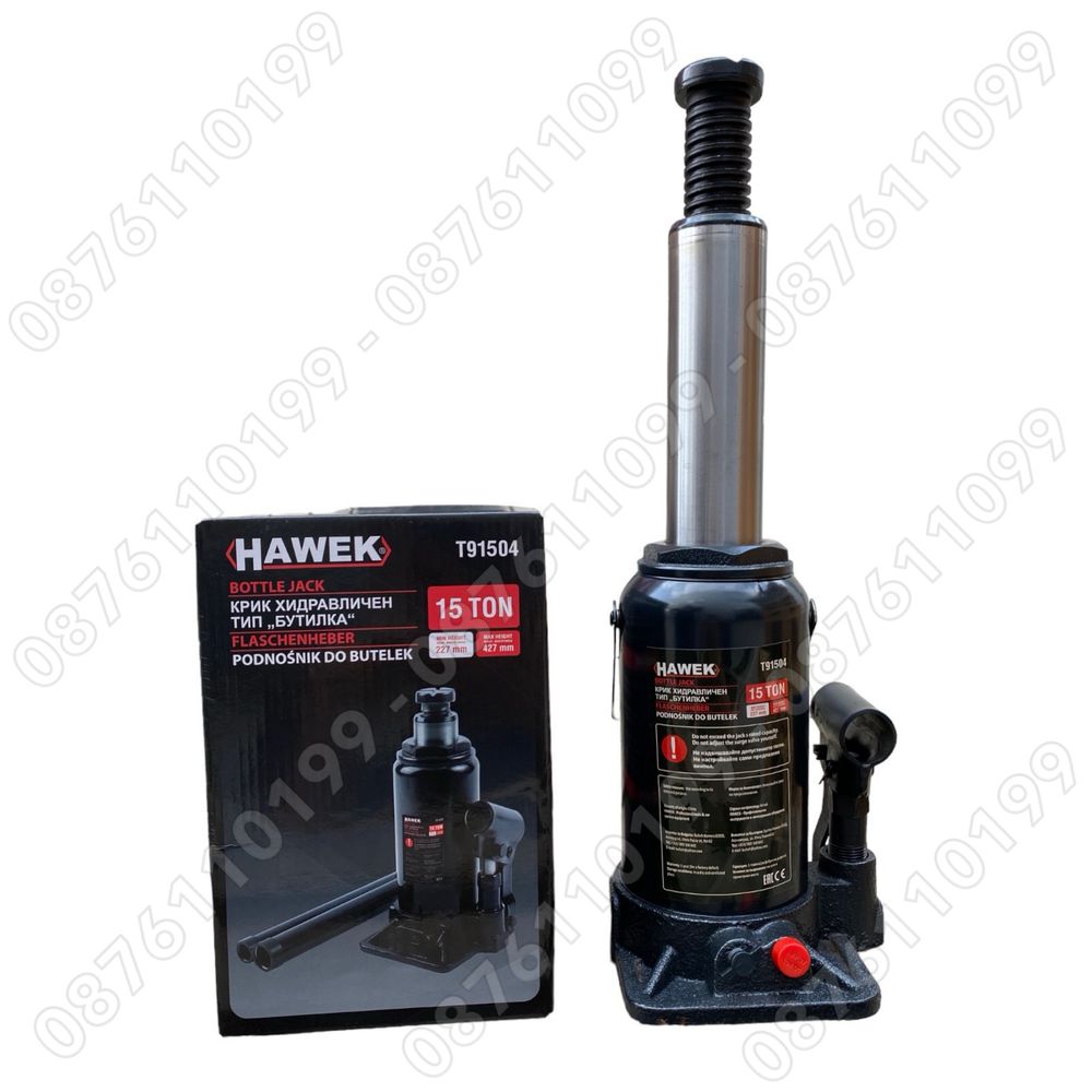 Хидравличен крик 15 ТОНА HAWEK Т91504 тип бутилка