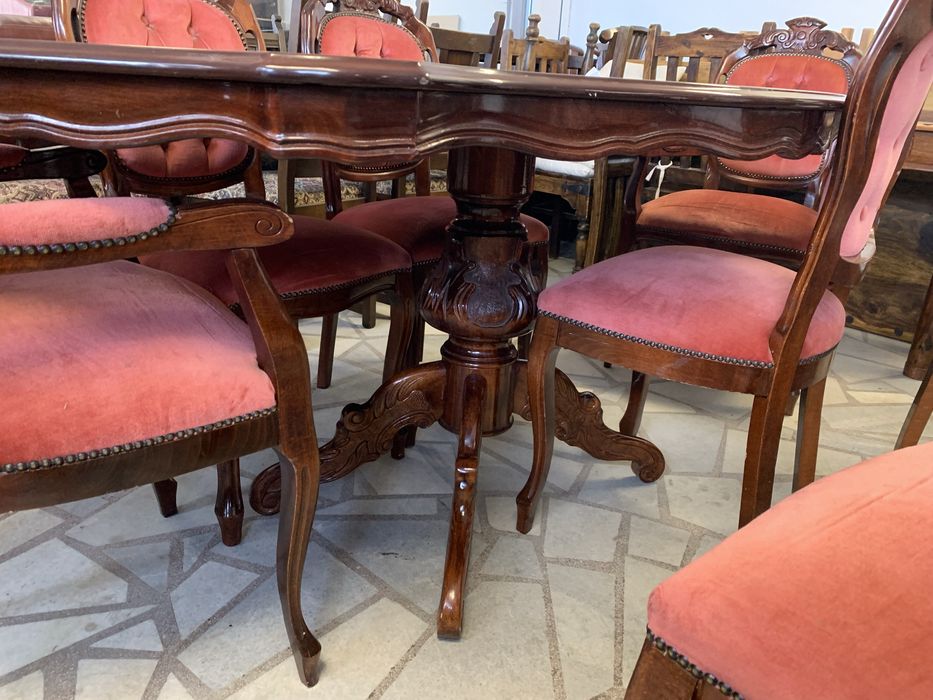 Барокова трапезна маса с 6 стола