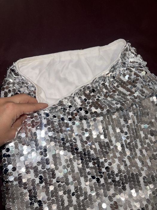 Блестяща пола с пайети shein