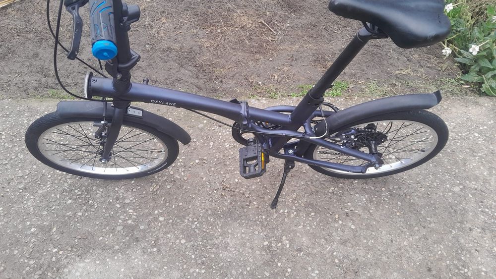 Bicicleta full pliabila Oxylane, 20 inchi, Aluminiu, 6 viteze, Shimano
