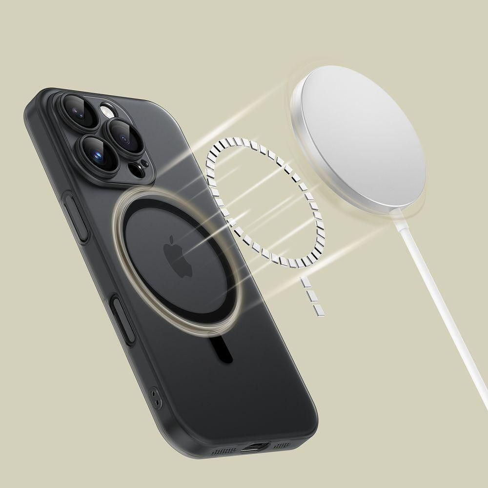 Кейс tech-protect magslim magsafe за iphone 16 pro - матово черно
