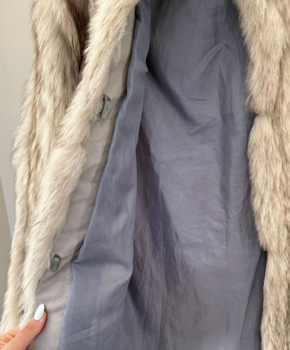 Палто от сива лисица