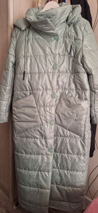 Куртка теплая ментолового цвета