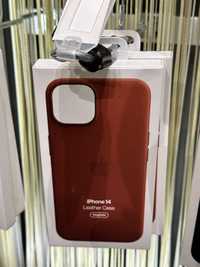 Husa Piele Originala Apple Iphone 14 ( culoare maro )