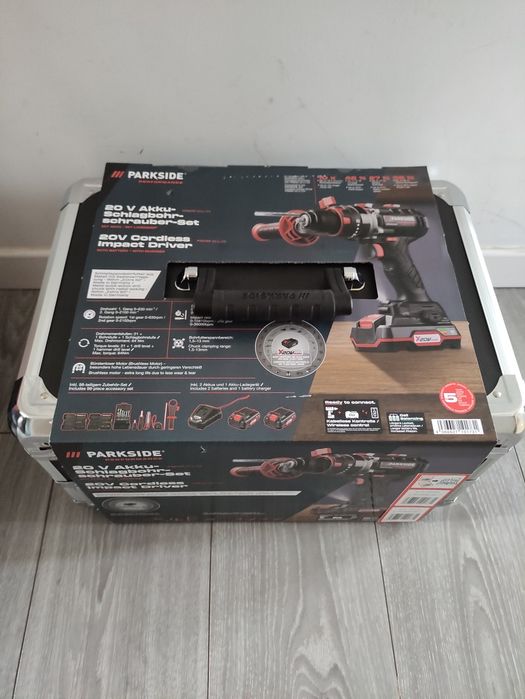 Trusa bormasina cu percutie parkside performance pe baterie de 20 V