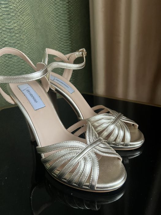 Sandale aurii piele naturala