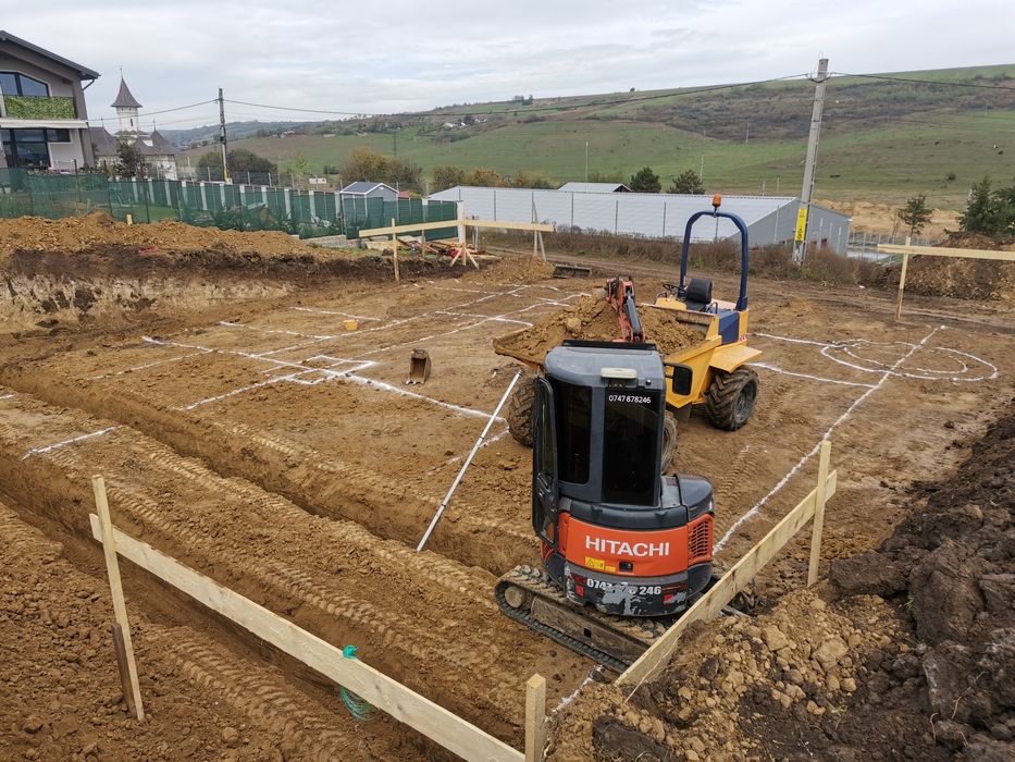 Miniexcavator , buldoexcavator ,dumper de inchiriat