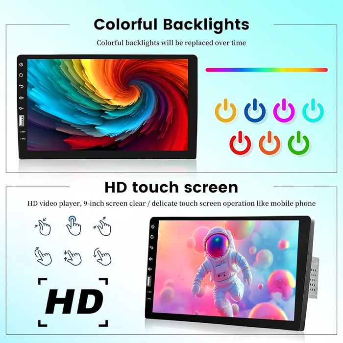 Топ Цена!9-инчовс HD LCD мултимедиа, плейър с камера за заден ход 1