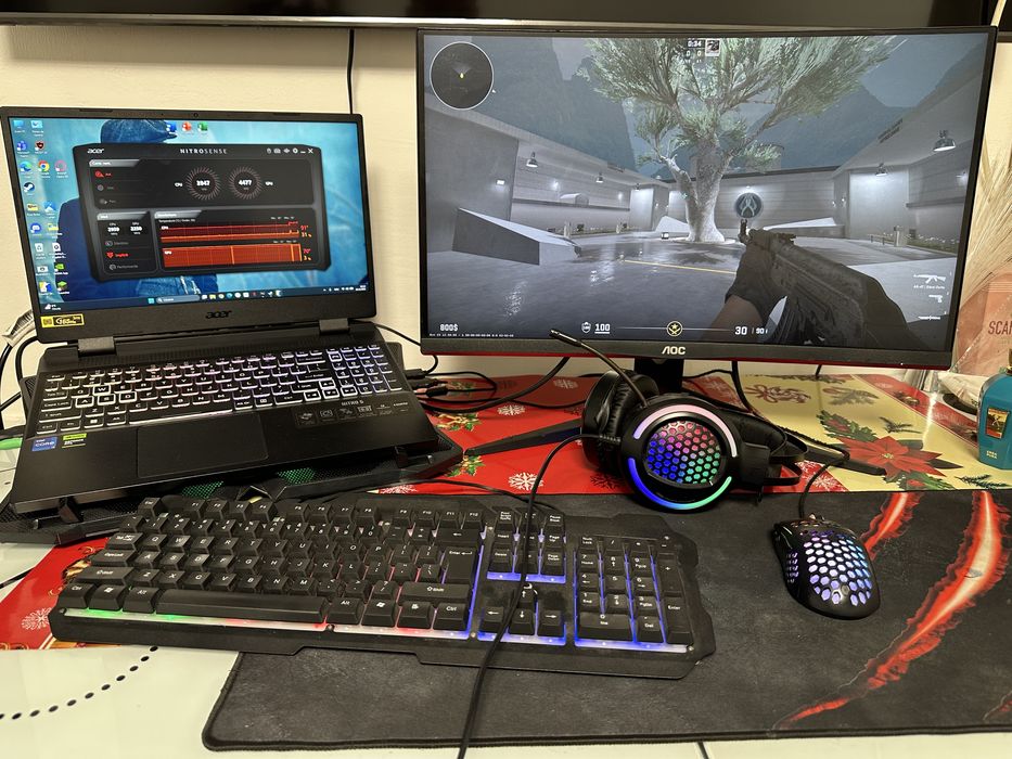 Kit Gaming Laptop + Monitor + Periferice