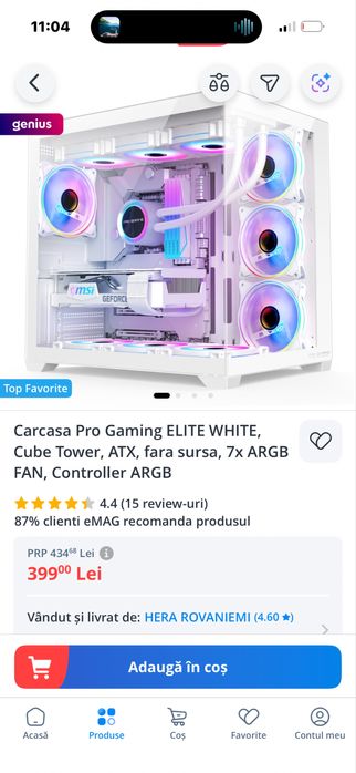 Sigilat Carcasa ProGaming Elite White