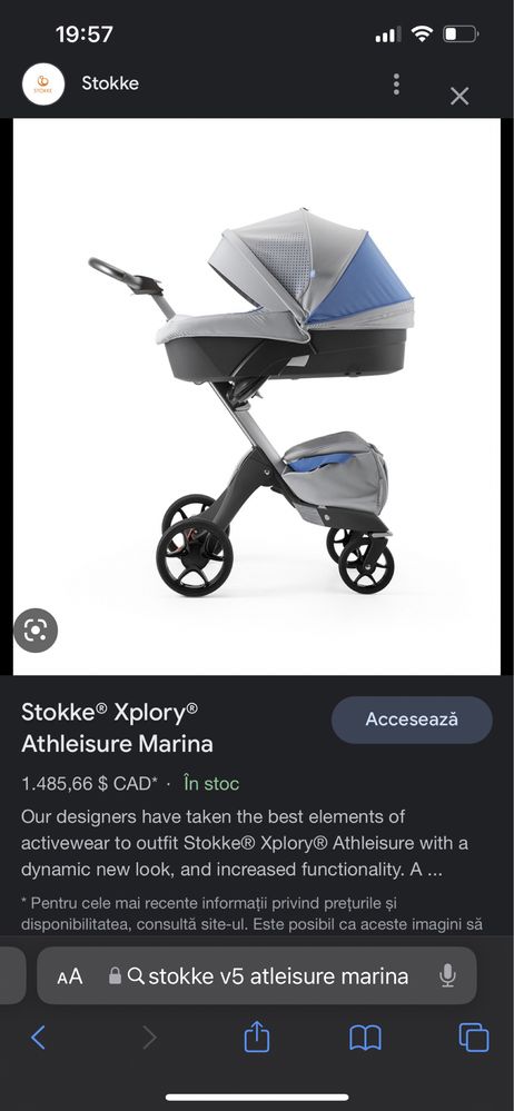 Carucior Stokke V5 atleisure marina 2 in 1