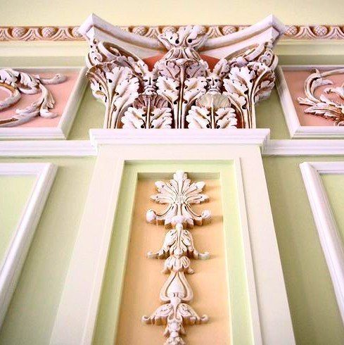 Gips Maxsuloti dekor karniz albastir 3d ramka  lepka kalona