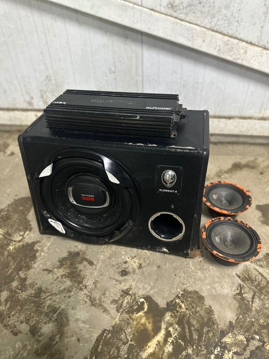 Сабвуфер, усилитель, колонки