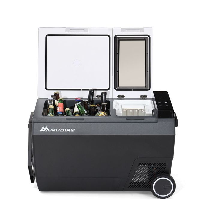 Frigider auto portabil Mudiro 45L cu roți și aparat de gheață - 12V